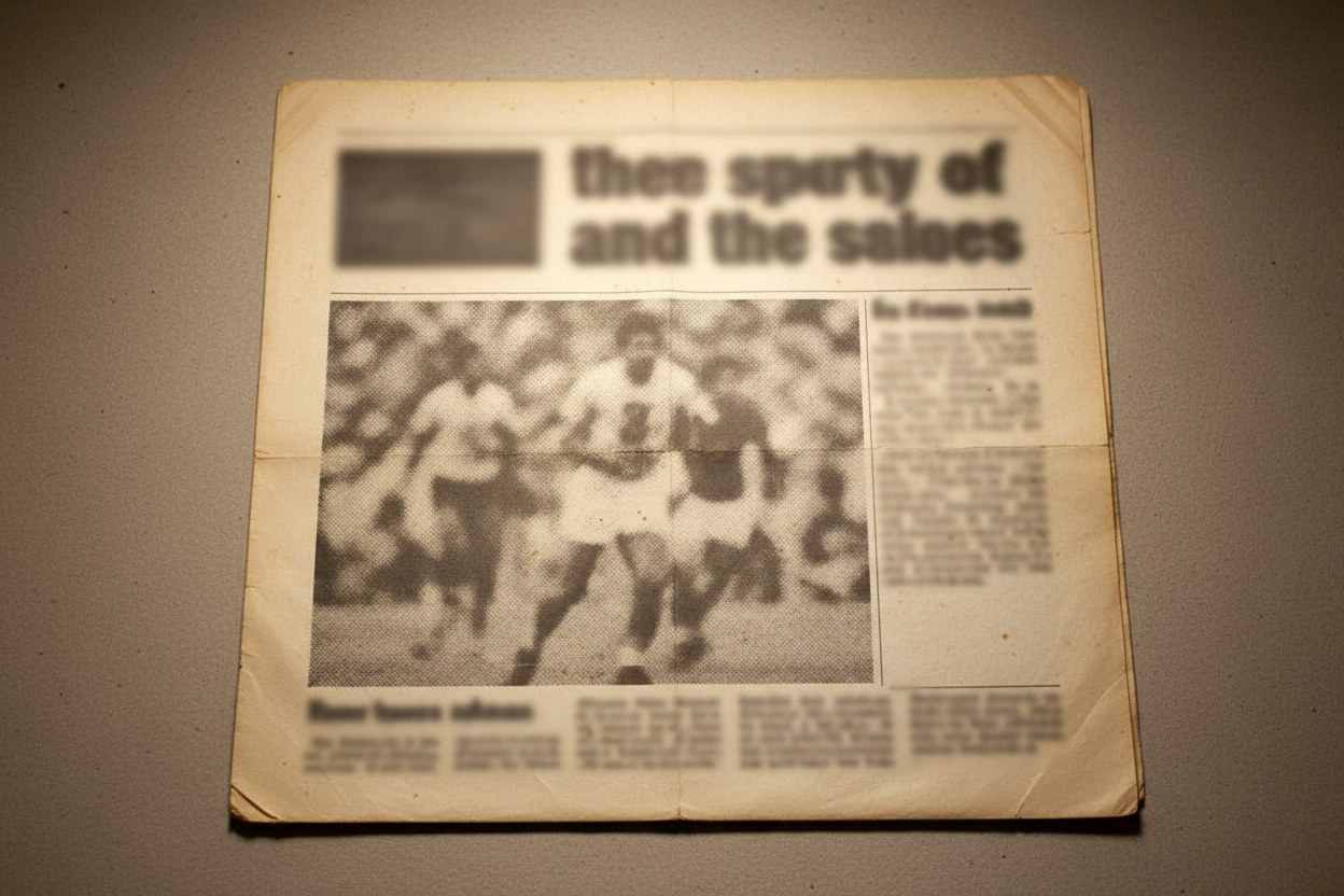 1970'lerden bir spor gazetesi ön sayfası, şampiyonluk manşetiyle